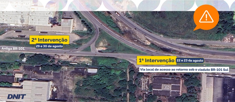 BR-101 em Prazeres terá via local bloqueada no fim de semana