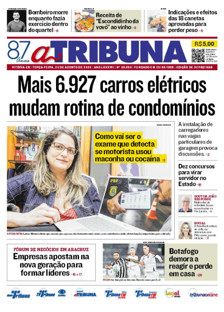 Confira os destaques do jornal A Tribuna desta terça-feira