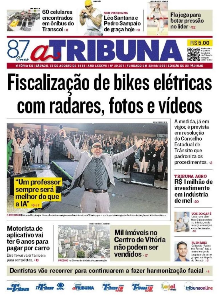Confira os destaques do jornal A Tribuna deste sábado