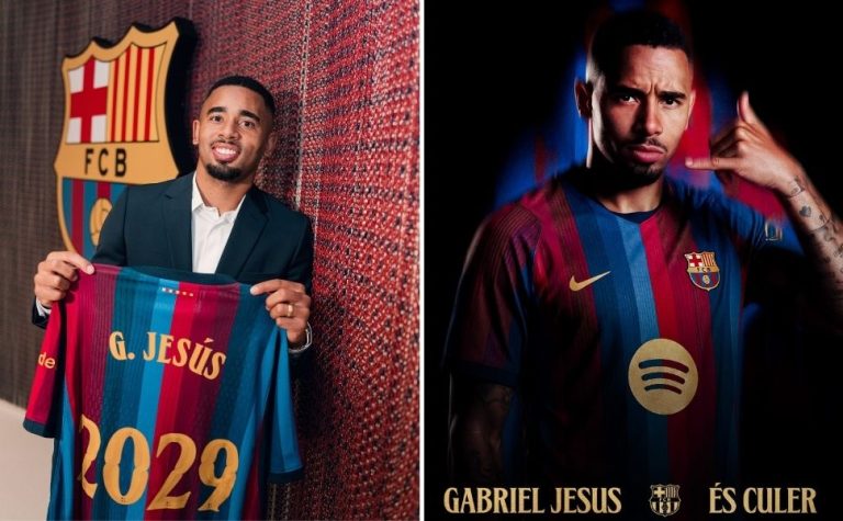 Barcelona anuncia contratação do atacante Gabriel Jesus