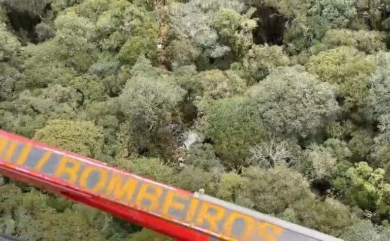 Bombeiros divulgam imagens dos destroços do helicóptero que levava Rick; veja