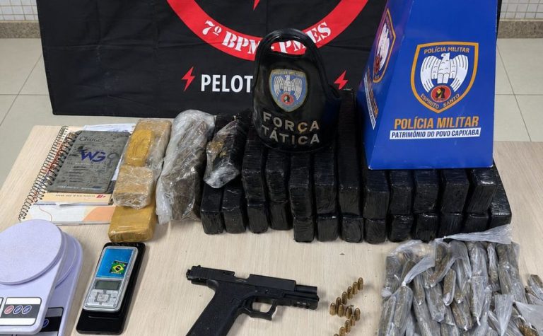 Foragido da Justiça é preso com arma e mais de 17kg de maconha em Cariacica