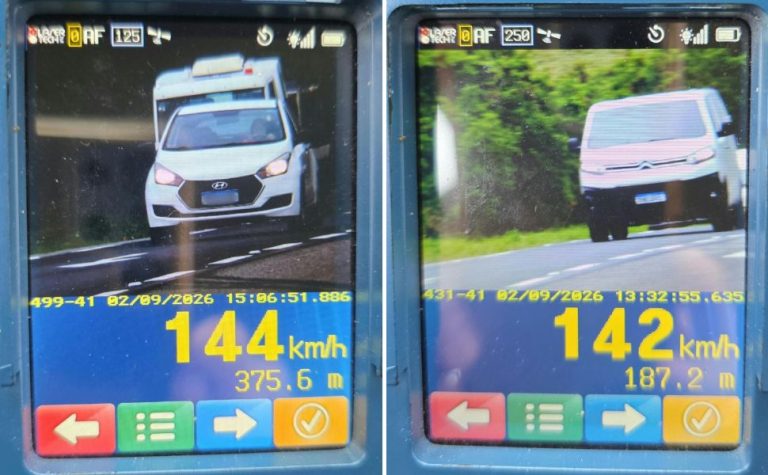Início do feriadão tem flagrantes de 144 km/h nas rodovias do ES