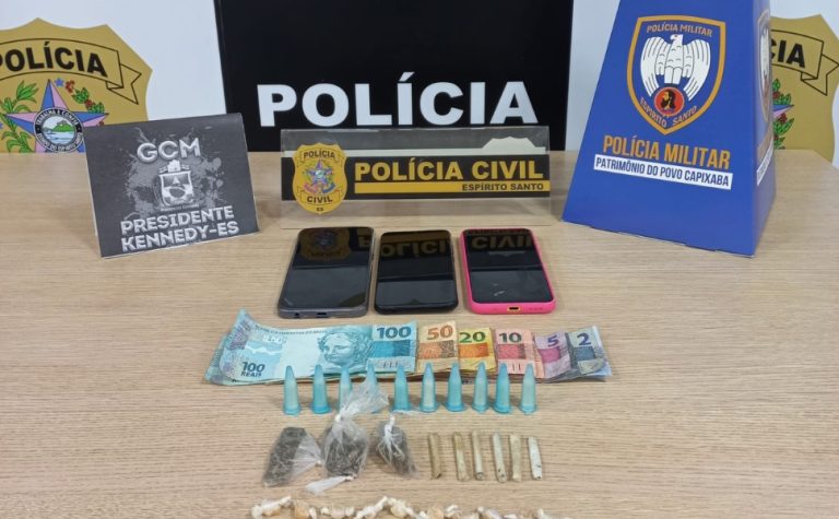 Irmãos são presos por tráfico de drogas em Presidente Kennedy