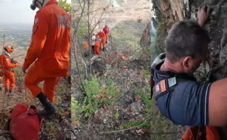 Homem fica preso 11 horas em precipício após escorregar ao tirar foto em Tocantins
