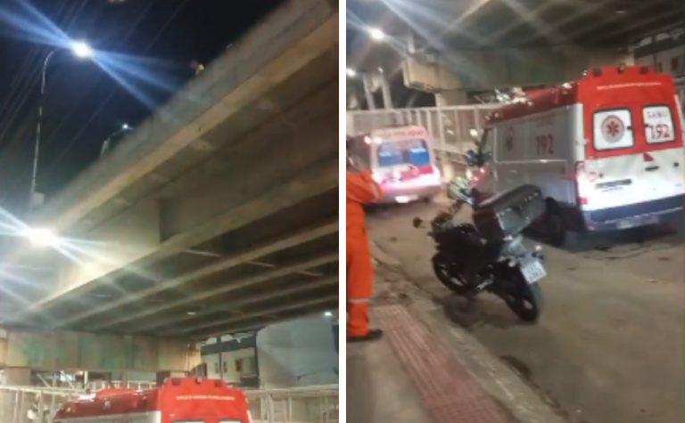 Motociclista é arremessado da Terceira Ponte em Vila Velha