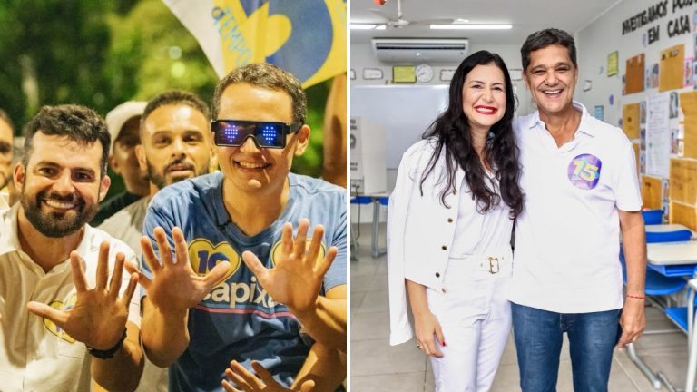 Sinais nas propagandas políticas de Pazolini e Ricardo